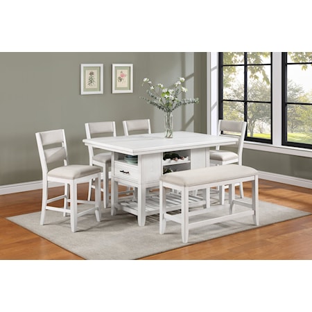 5 PIECE COUNTER HEIGHT DINING SET