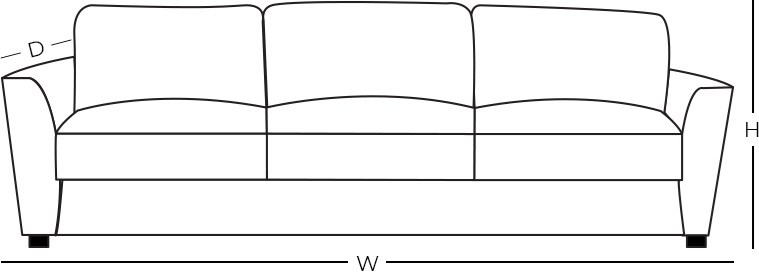 Dimensions - Reclining Sofa