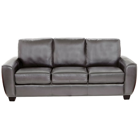 LEATHER MATCH SOFA