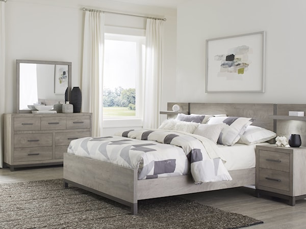 5-Piece Eastern King Panel Wall Bedroom Set