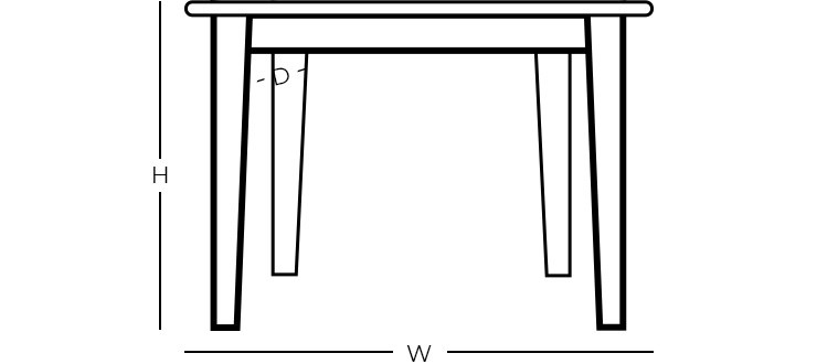 Dimensions - Square Coffee Table