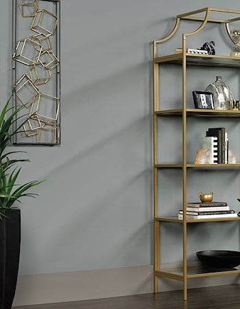 International Lux Bookcase Satin Gold