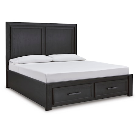 Queen Panel Storage Bed
