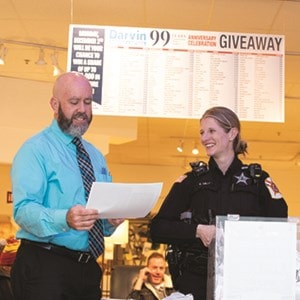 Jan. 2020 - Winners Celebrate Darvin® Furniture Prize Drawing, First Responders Honored