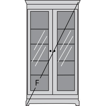 bookcase front measuring diagram