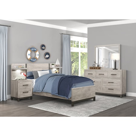 5-Piece Twin Panel Wall Bedroom Set