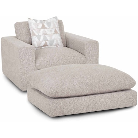 Chair and Ottoman Set