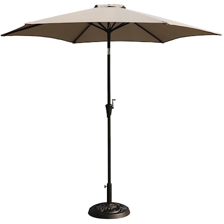 9' GREY UMBRELLA