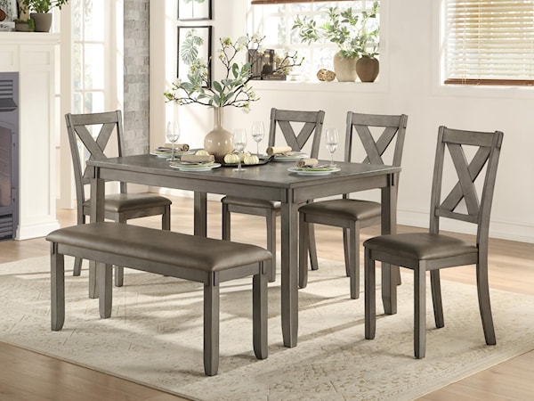 5 Piece Dining Set W/Free Bench
