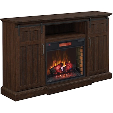 Barn Door Media Mantel