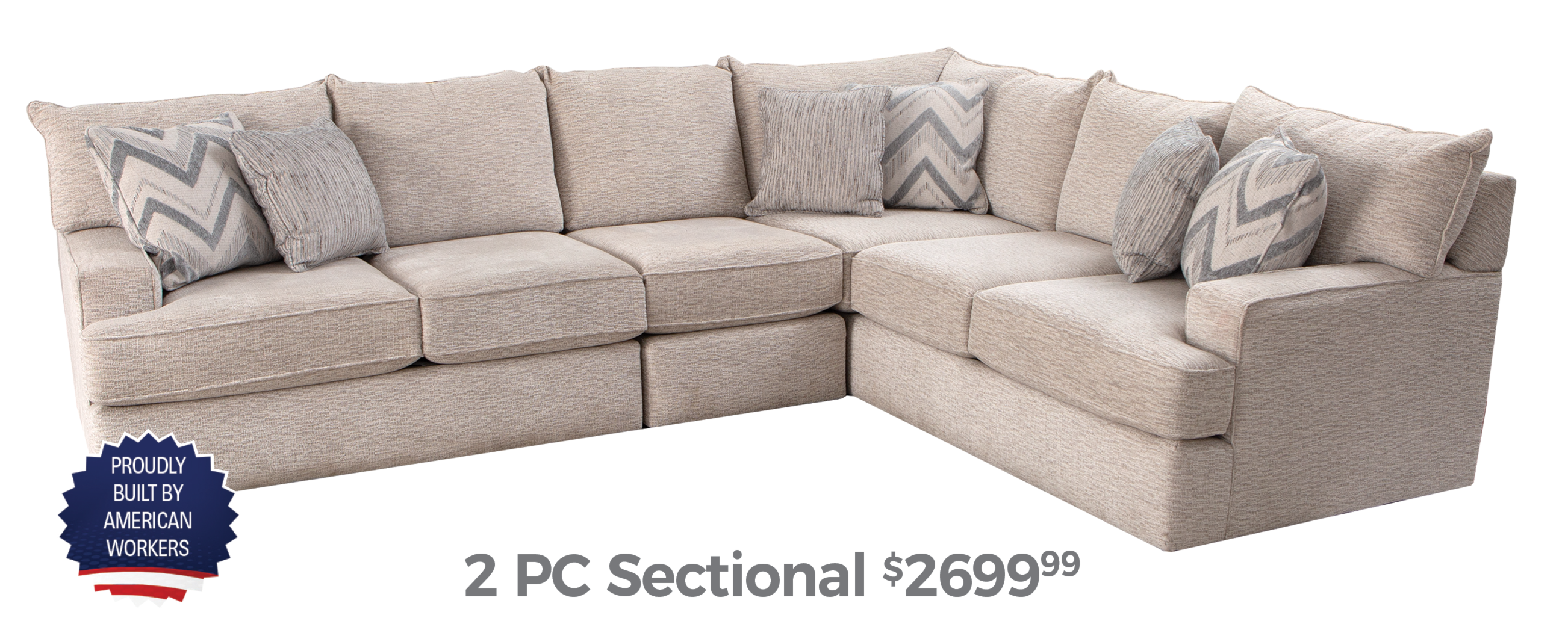 6 PC Power Sectional